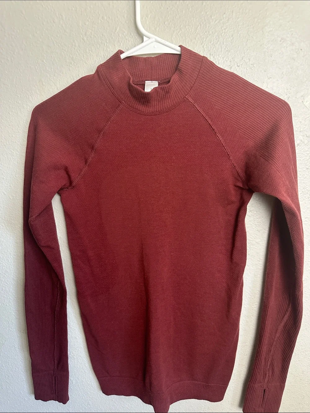 lululemon athletica wool blend mock neck under layer layering long sleeve